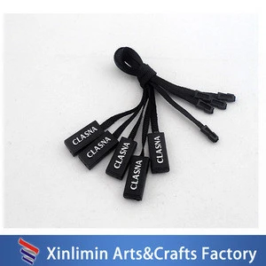 Custom embossed quality security plastic rubber string seal tag for garment clothing accessories
