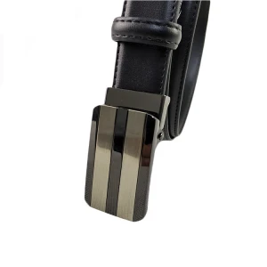 Custom fashion black a strap luxury men belt black belt italy belt leather