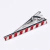Custom Fashion Gentleman Mens Red and Silver  Tie Clip Manufactures Metal Tie Bar