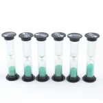 Custom Logo Colorful 2 minutes Plastic petite Teeth Brushing Sand Hourglass for Kids