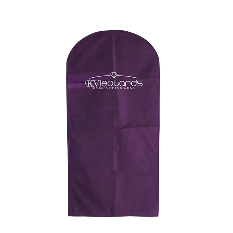 Custom Logo Eco Purple Non Woven Suit Garment Bag