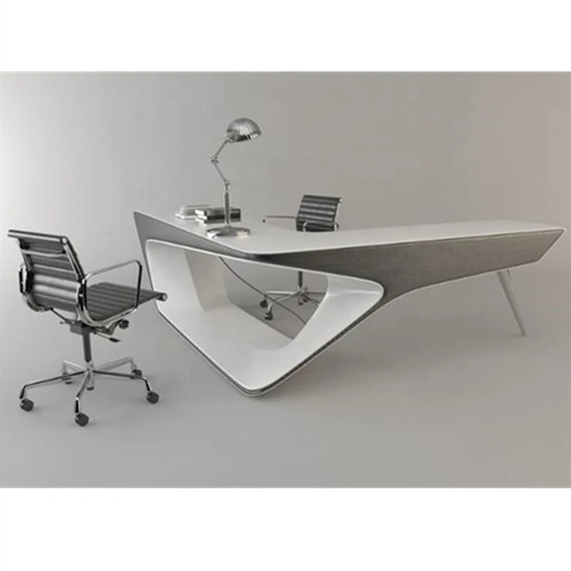 Custom made modern office furniture luxury executive curved office desk manager desk