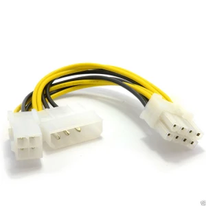 Custom Male To Female 4 Pin Molex Wire Harness Cable Ide Psu Internal PC Power