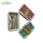 Custom Microwave Use Rectangle Type Easy Open Wheat Straw Plastic Food Storage Container