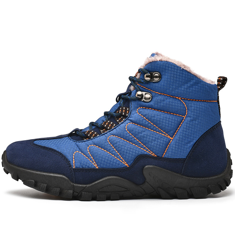 Custom outdoor waterproof winter leather sport hiking shoes for men women