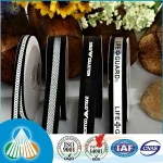Custom printed logo satin gift ribbon brand logo grosgrain/satin/polyester ribbon