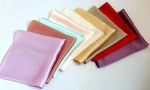 customized design small plain solid pocket square scarves ladies women 100% mulberry silk handkerchief