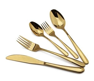 Cutlery set stainless steel gold cutlery stainless steel flatware gold plated
