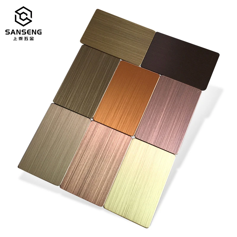 Decorative 304 Rose Gold Polished Hairline Finish Stainless Steel Sheet