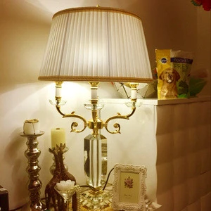 decorative home good modern fancy crystal candelabra table lamp