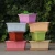 Decorative rectangular plastic flower pots for balcony and courtyard