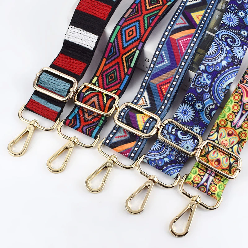 Deepeel AP262 3.8cm Nylon Colored Bags Straps Clip Belt Buckle Women Adjustable Shoulder Strap Hanger Handbag Straps Decor