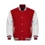 Import Design Your Own Custom Varsity Jacket / letterman jackets with red leather sleeves and red wool body from Pakistan