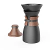 DHPO Porcelain Pour Over Coffee Maker with Dripper Set, Matte Black