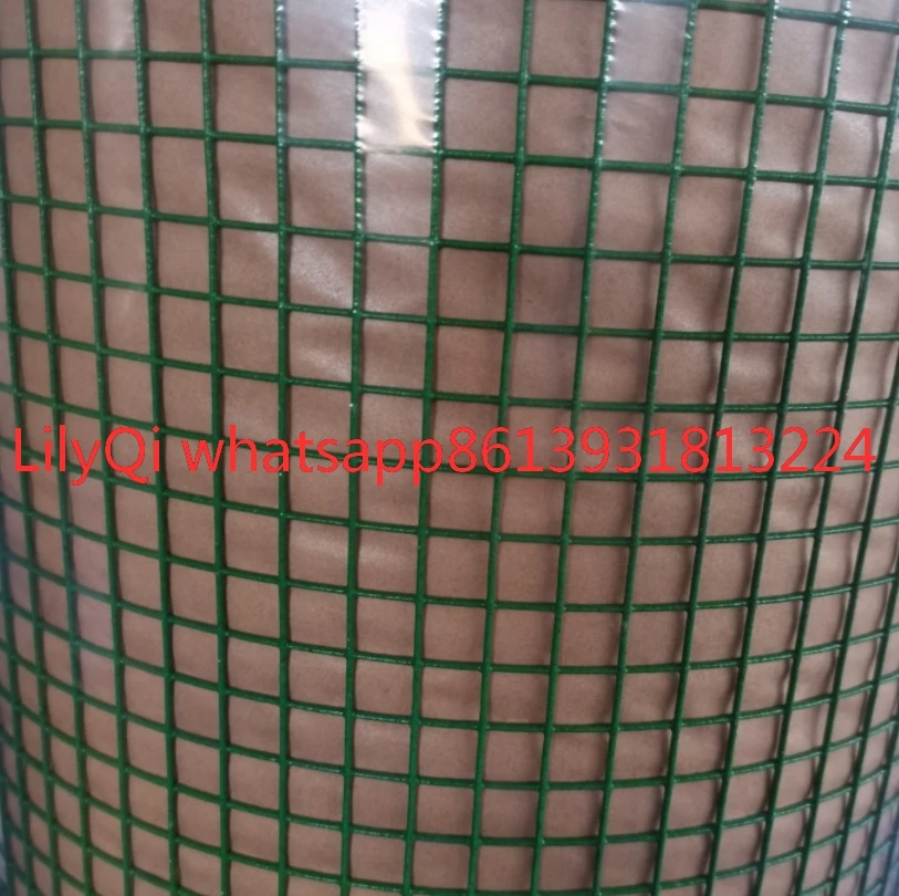 different color pvc coated iron welded wire mesh 1/2  3/4 1 inch square hole 3 / 4ft width mesh rolls made in china factory
