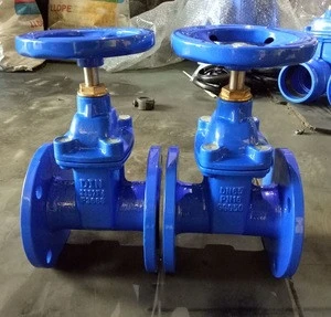 DIN GOST Py16 Rubber Resilient Elastic Seat flange Cast Iron Gate Valve