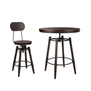 Dining / Bar Table Set, Restaurant Furniture Table &amp; Chairs, Bar Table Height Adjustable