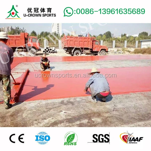 direct factory full PU Spray coating athletic track running track surface raw material price