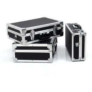 Direct from Factory High quality durable right angle Empty Aluminum Poker Chip Case with Foam Camera lens case