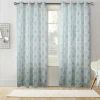 Direct selling printing small flower finished product perforated linen yarn curtain
