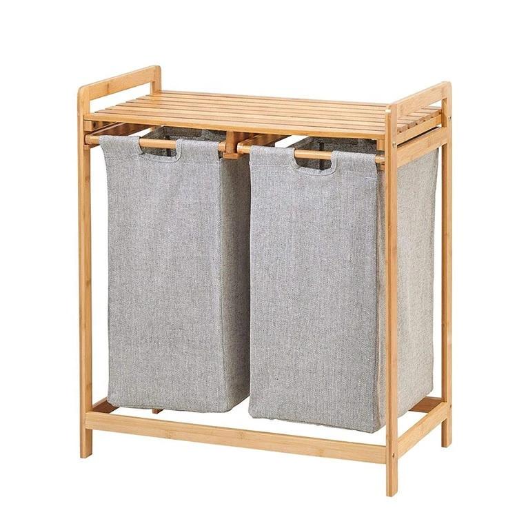 Dirty cloth  Bamboo Laundry Bag Basket Folding Sorter Hamper With Lid
