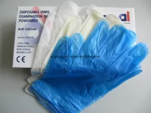 Disposable Colorless Vinyl Gloves Without Powder