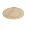 Disposable paper party oval round square bamboo fibre wooden dinner dishes & plates 7" in 100pcs/gift box packing