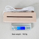Diy 3d Led Night Lamp Wood Led Light Base Rectangular Led Table Lamp Wood Bases Night Light
