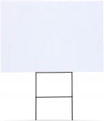 DIY Creative space Corrugated Plastic Sheet 24"x18" White Blank Lawn Yard Signs with Stakes
