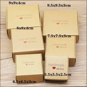 DIY Handmade Custom Mutli Size Paper Jewelry Packaging Gifts Boxes, Kraft Candy, Wedding Cake Boxes