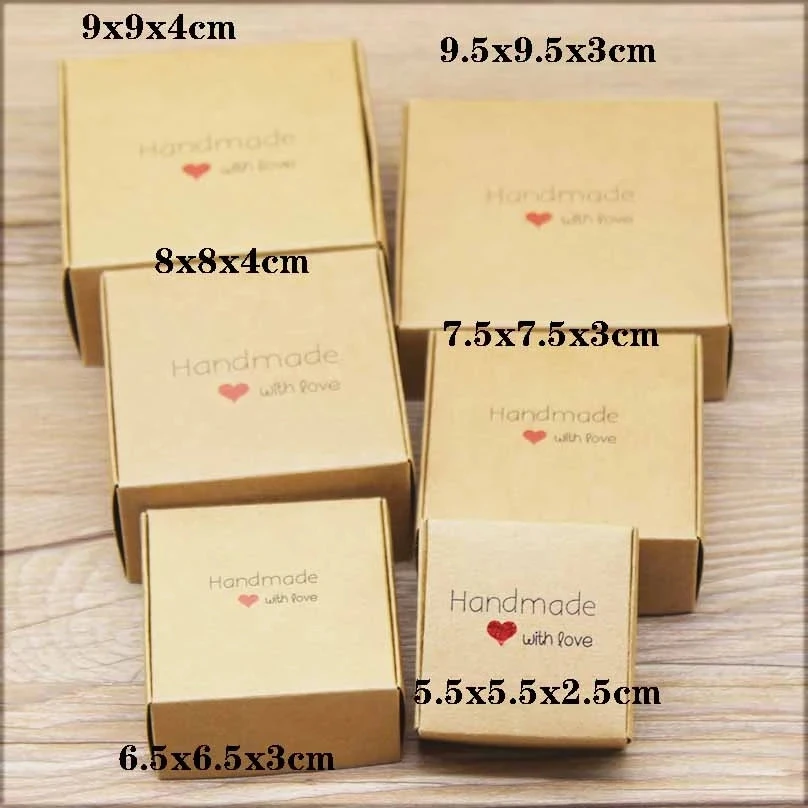 DIY Handmade Custom Mutli Size Paper Jewelry Packaging Gifts Boxes, Kraft Candy, Wedding Cake Boxes