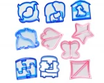 DIY tools plastic sandwich cookie cutter mold decorative leaf cake tools for kitchen