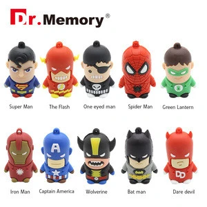 Dr.memory Hot sale New pen drive cartoon super heros,best usb gift usb 2.0 memory flash stick Drive for child