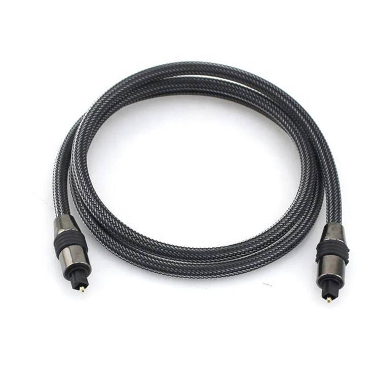 Durable Braided Fiber Optic Toslink Spdif Gold Digital Audio Optical Cable