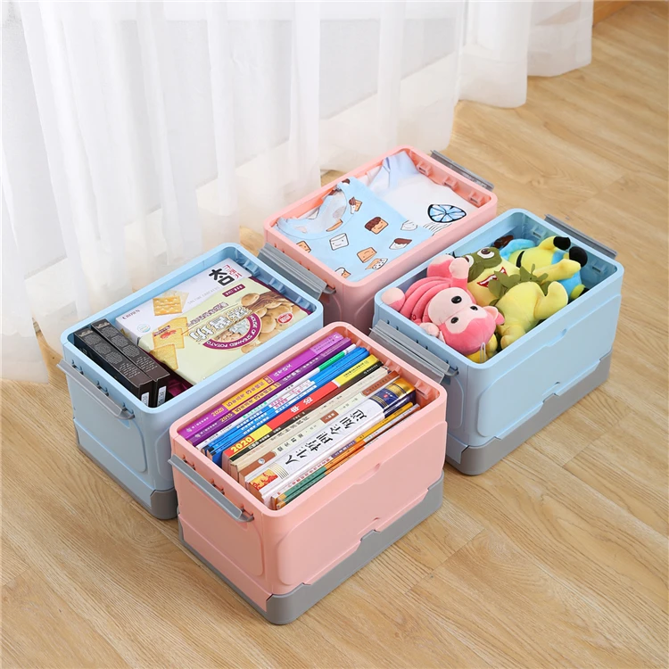 Buy Durable Collapsible Box Plastic Stackable Foldable Storage Box With ...