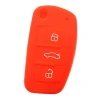 Eco-friendly silicone cases For Audi 3 buttons smart remote keys,for audi fold 3 buttons keys