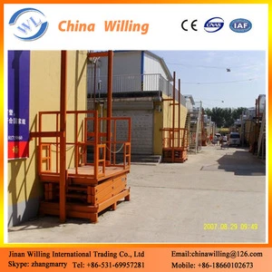 Electric stationary material lift/lead rail lift/hydraulic guide rail goods lift