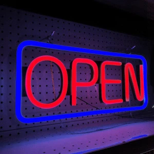 Electronic Signs LED Neon OPEN CLOSE light sign 12V 3A power supply  for stores window accept OEM/ODM