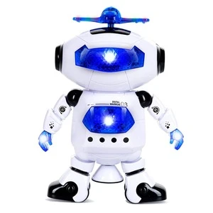 Electronic Toy Robot Walking Dancing Singing Robot Musical and Colorful Flashing Lights 360 Body Spinning Robot Toy