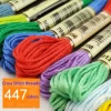 Embroderie 447 colors 8m handmade Cross Stitch 100% RAYON Cotton Embroidery sewing Threads