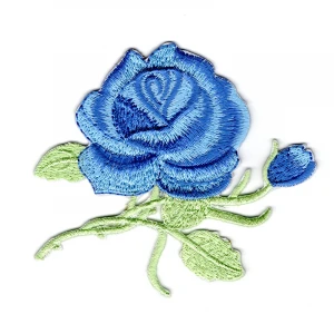 Embroidered Patch Fashion Iron On Embroidery Flower Customized Logo Patches