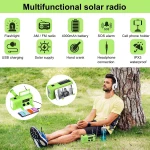 Emergency Hand Crank Flashlight AM/FM/NOAA Weather Solar Radio