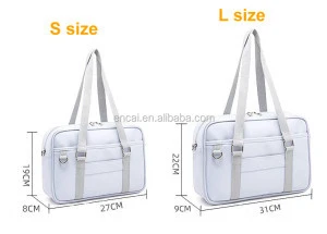Encai Fashion Lady JK PU Handbag Messenger Bag Girls Shoulder Bag Laptop Bag