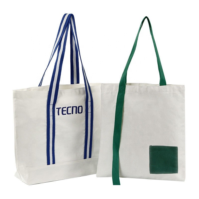 Environmental Friendly Custom Logo Design Drawstring Mouth Shopping Single Shoulder Blank Cotton Canvas Bag