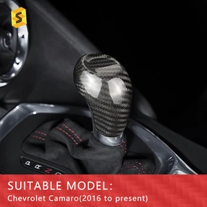 ES N-KML-132 Car Interior Accessories Carbon Fiber interior Accessories Gear Knob For Chevrolet Comero