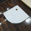 Europe Acrylic build in shower tray resin fiber glass high gloss various size semicircular 80X80,90X90,100X100