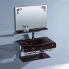 Europe style Glass wash sink for hotel bathroom project