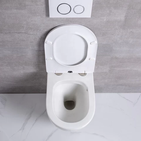 European newest mute wc Wall mounted toilet single hole tornado mute flushing toilet bowl wall hung wc rimless toilet
