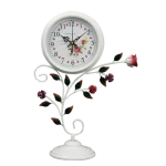 European Pastoral Style Garden Decoration Wought Iron Floor Clock