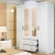 Import European style White PVC MDF Wardrobe with mirror for bedroom furniture from China